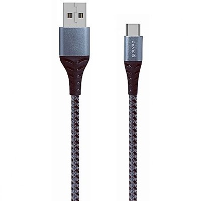 Groov-e USB-C to USB-A Braided Charging Cable 1M