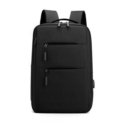 Groov-e Laptop Backpack with 5 Compartments & USB Port - Black