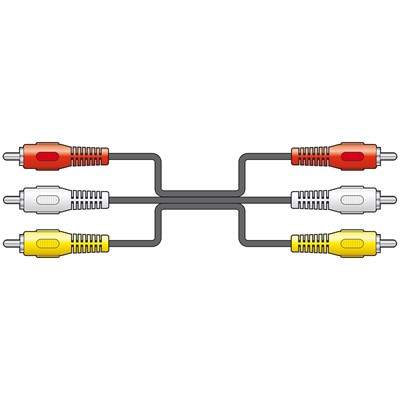 AV:Link 3 RCA plug to plug lead 3.0m 112074
