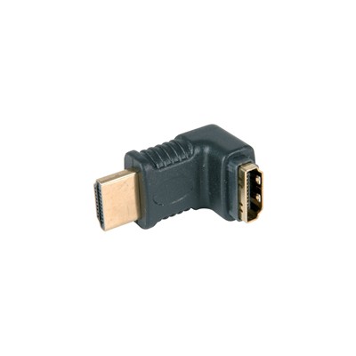 HDMI right angled coupler, plug to socket