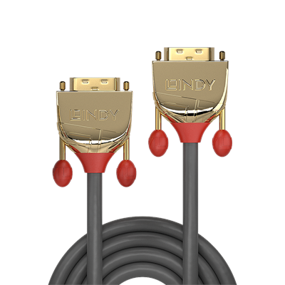 Lindy 36207 15m DVI-D SLD Dual Link Cable, Gold Line