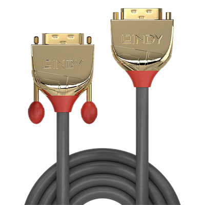 Lindy 36212 2m DVI-D Dual Link Extension Cable, Gold Line