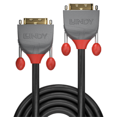 Lindy 36221 1m DVI-D Dual Link Cable, Anthra Line