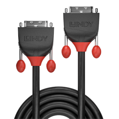 Lindy 36250 0.5m DVI-D Dual Link Cable, Black Line
