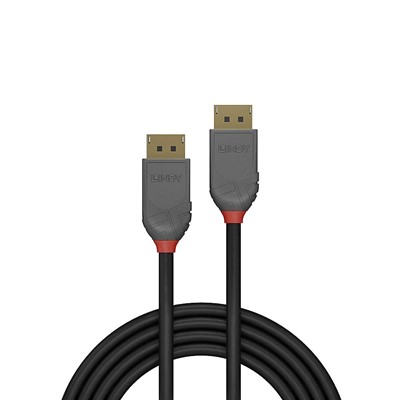 Lindy 36483 3m DisplayPort 1.4 Cable, Anthra Line