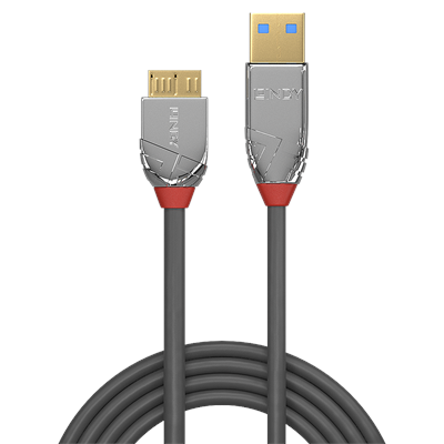  Lindy 36656 0.5m USB 3.2 Type A to Micro-B Cable, 5Gbps, Cromo Line