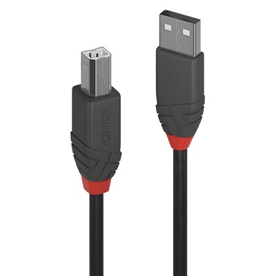 Lindy 2m USB 2.0 Type A to B Cable, Anthra Line 36673