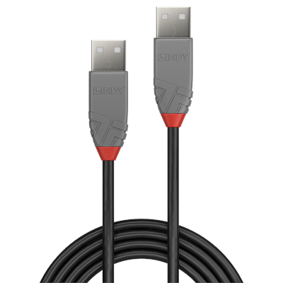 Lindy 36690 0.2m USB 2.0 Type A to A Cable, Anthra Line