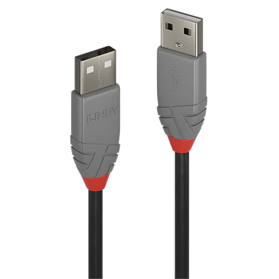 Lindy 5m USB 2.0 Type A to A Cable, Anthra Line 36695