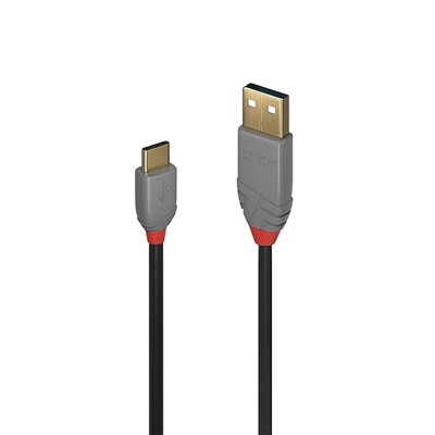 Lindy 2m USB 2.0  Type A to C Cable, Anthra Line 36887
