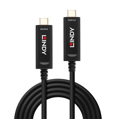 Lindy 38501 5m Fibre Optic Hybrid USB Type C Cable, Audio / Video Only