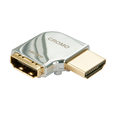 Lindy 41507 CROMO HDMI Male to HDMI Female 90 Degree Right Angle Adapter - Right