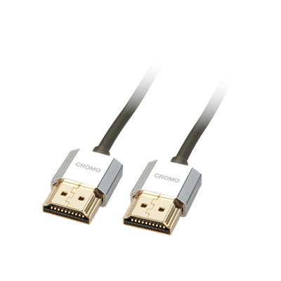Lindy 41670 CROMO Slim High Speed HDMI Cable with Ethernet, 0.5m