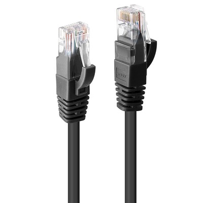 Lindy 0.3m Cat.6 U/UTP Network Cable, Black 48075