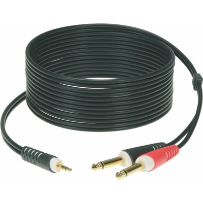AY5 lightweight y-cable mini jack 3.5 mm - 1Mtr