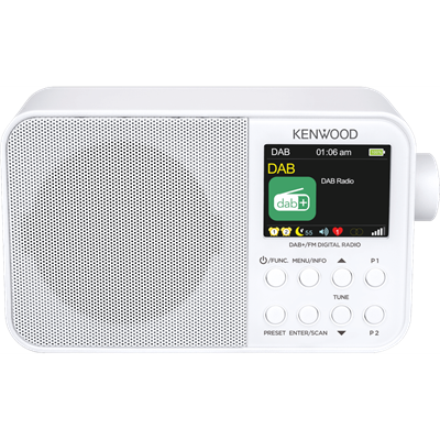 Kenwood CRM30DABW - White Portable FM Bluetooth