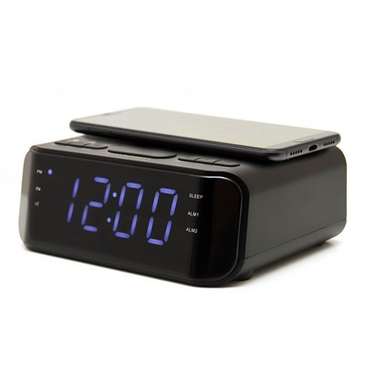 Groove GVWC06BK - Alarm Clock Radio + Wireless Charger