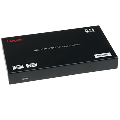 Labgear 8Gbps Extender Full 4K, HDMI V2.0 over CAT6/7 HD2-X70P