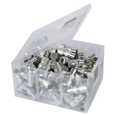 Labgear 100pk Quality Aluminium Co Ax plugs LCXA