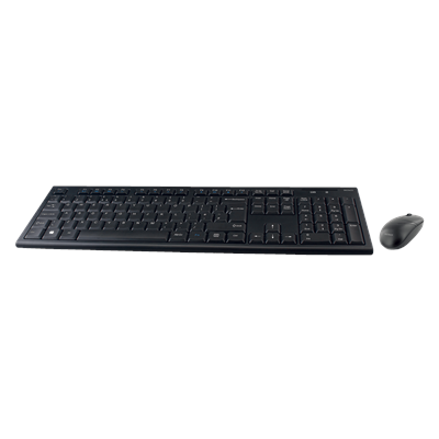 DELTACO Qwerty wireless keyboard and mouse, USB receiver, 10m range, UK layout