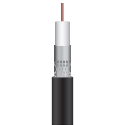 Triax RG6/ U - PVC black, 250m reel, Coax Cable