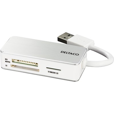 Deltaco USB3.1 Micro SD, SD, MS Pro card reader