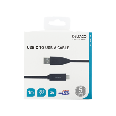 DELTACO USB-C to USB-A Cable USBC1004M