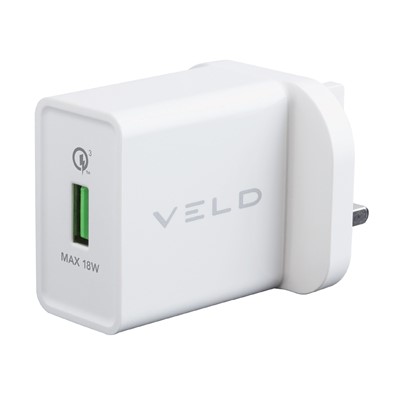 Veld VH18AW Super-Fast 18W Wall Charger USB QC3.0