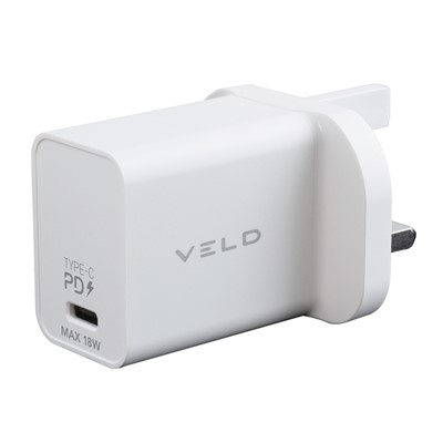 Veld VH18BW Super-Fast 18W Wall Charger USB-C PD