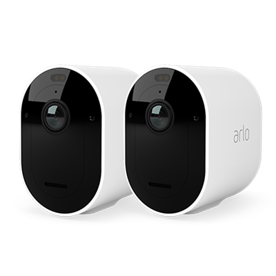 Arlo Pro 4 Outdoor WiFi Security Camera in White - 2 Pack