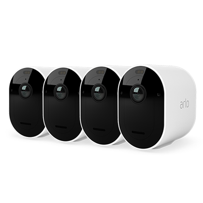 Arlo Pro 4 Outdoor WiFi Security Camera in White - 4 Pack